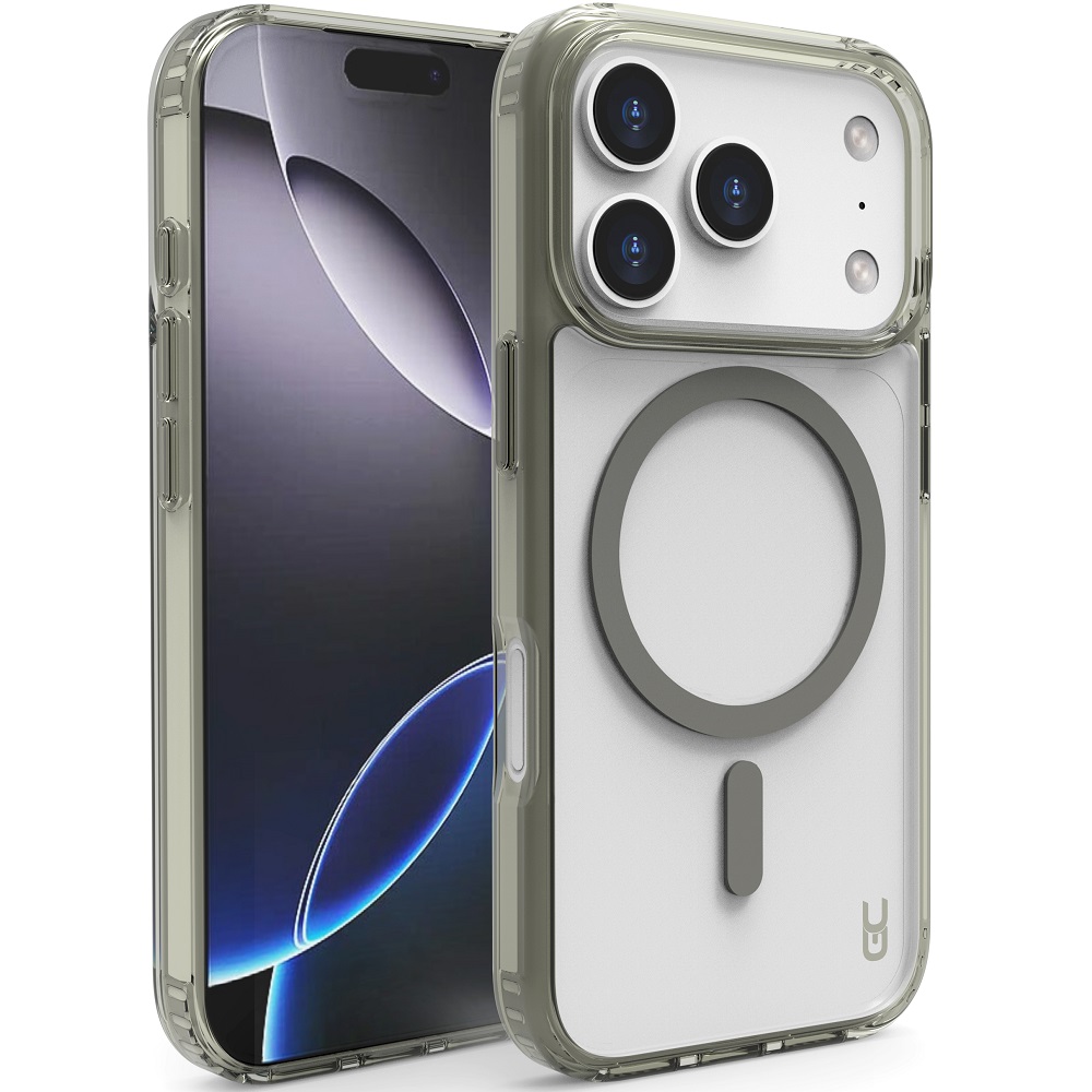 מגן כיסוי קשיח שקוף תומך magsafe עבור gripcase iphone 17 pro
