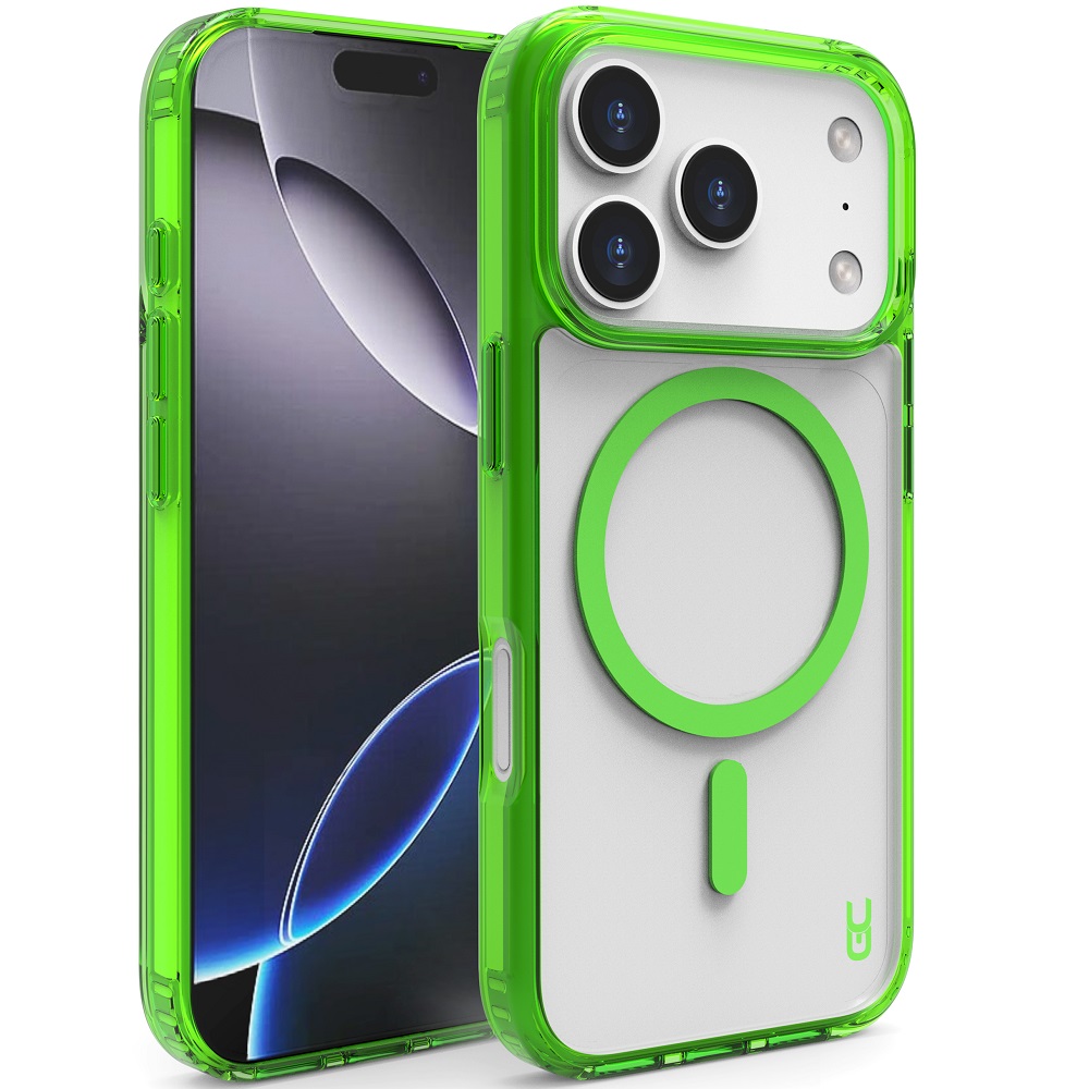 מגן כיסוי קשיח שקוף תומך magsafe עבור gripcase iphone 17 pro