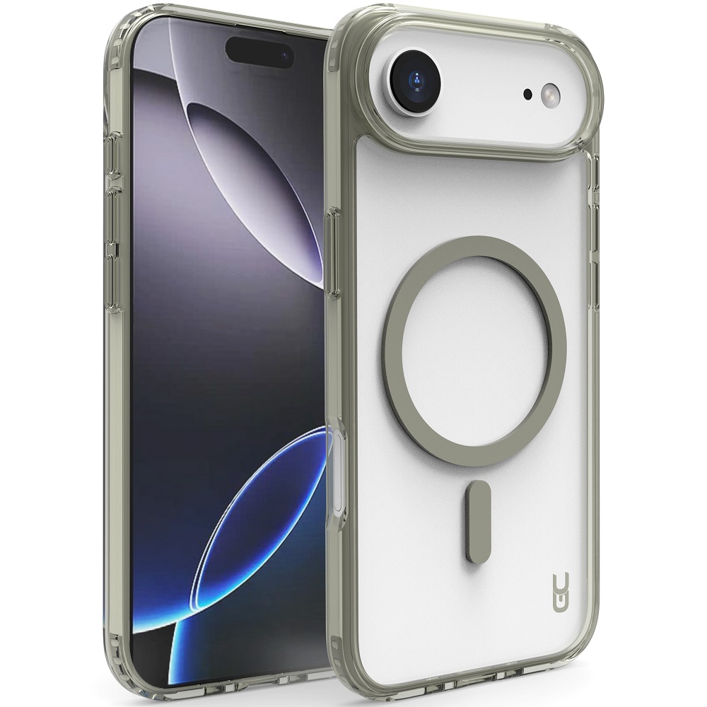 מגן כיסוי קשיח שקוף תומך magsafe עבור gripcase iphone 17 air