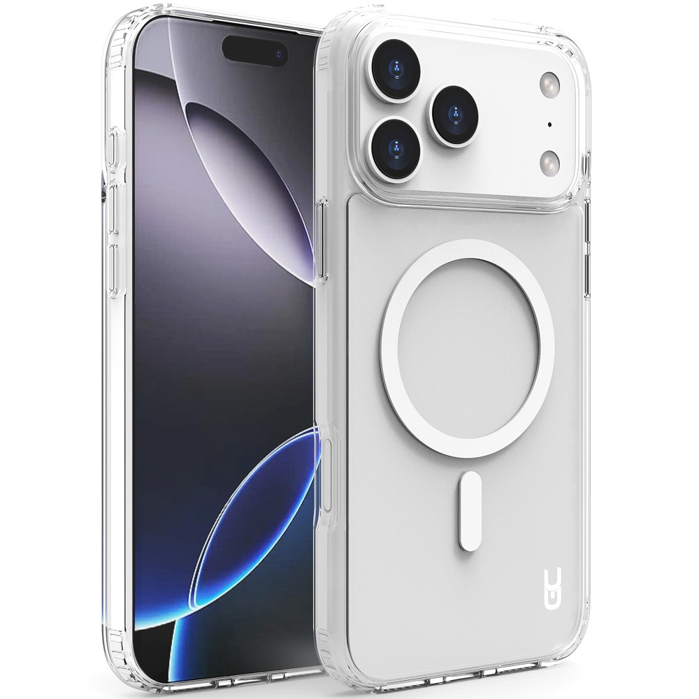 מגן כיסוי קשיח שקוף תומך MagSafe עבור Gripcase iPhone 17 Pro Max &lrm;Crystal MagSafe iPhone 17 Pro Max שקוף