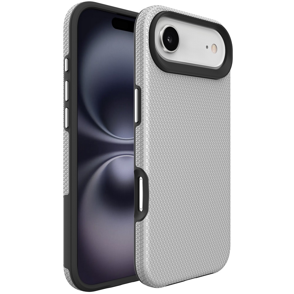 מגן כיסוי קשיח עבור Gripcase iPhone 17 Air &lrm;Flex iPhone 17 Air כסוף