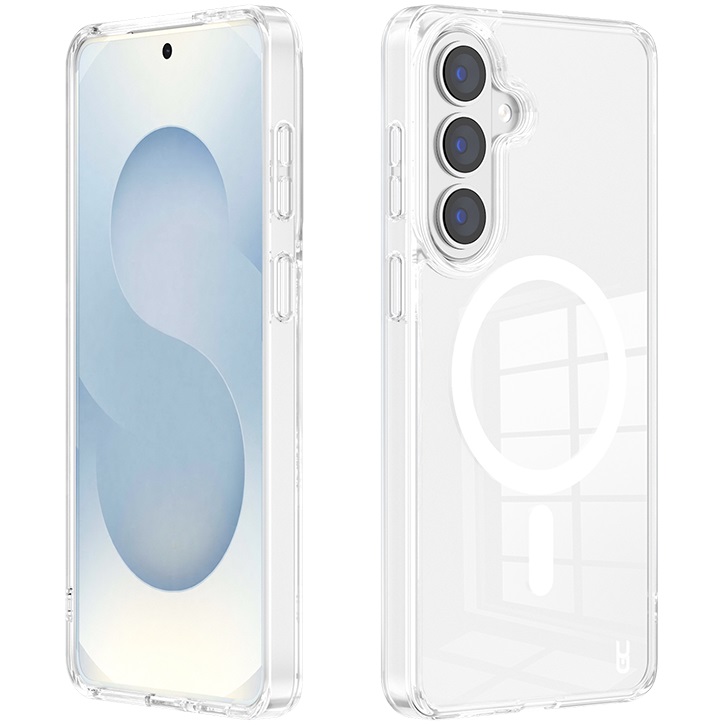 כיסוי אחורי קשיח לסמארטפון Gripcase &lrm;Crystal MagSafe - Samsung S26 שקוף