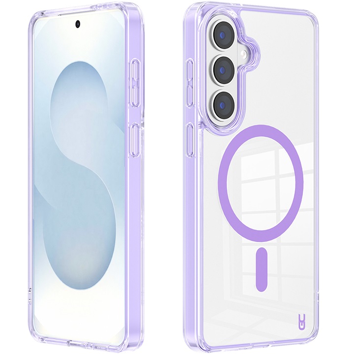 כיסוי אחורי קשיח לסמארטפון Gripcase &lrm;Crystal MagSafe - Samsung S26 סגול