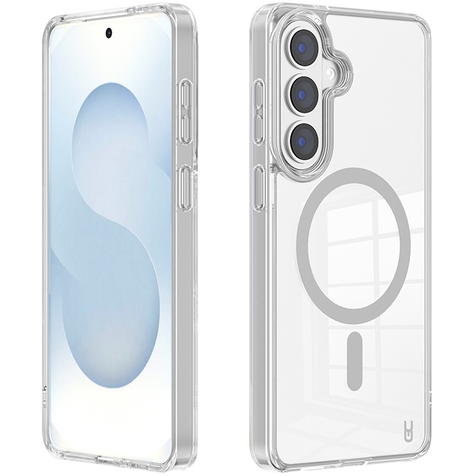 כיסוי אחורי קשיח לסמארטפון Gripcase &lrm;Crystal MagSafe - Samsung S26 Plus אפור
