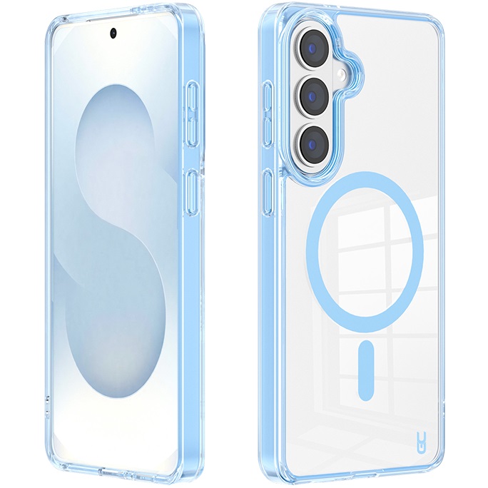 כיסוי אחורי קשיח לסמארטפון Gripcase &lrm;Crystal MagSafe - Samsung S26 Plus כחול