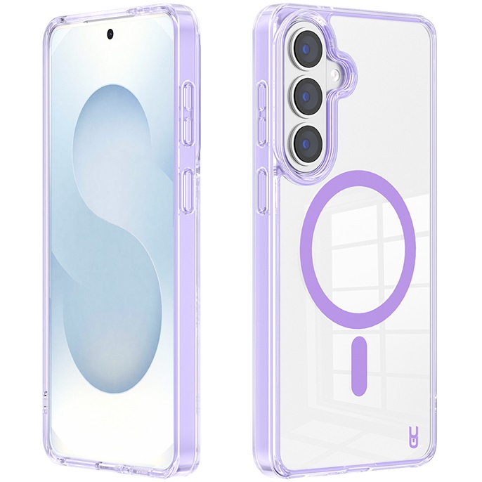 כיסוי אחורי קשיח לסמארטפון Gripcase &lrm;Crystal MagSafe - Samsung S26 Plus סגול