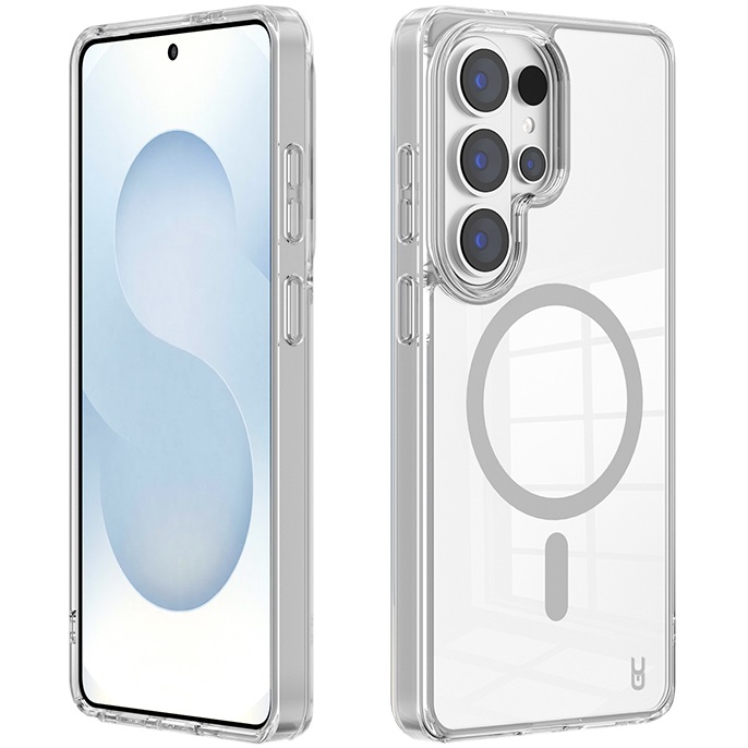 כיסוי אחורי קשיח לסמארטפון Gripcase &lrm;Crystal MagSafe - Samsung S26 Ultra אפור