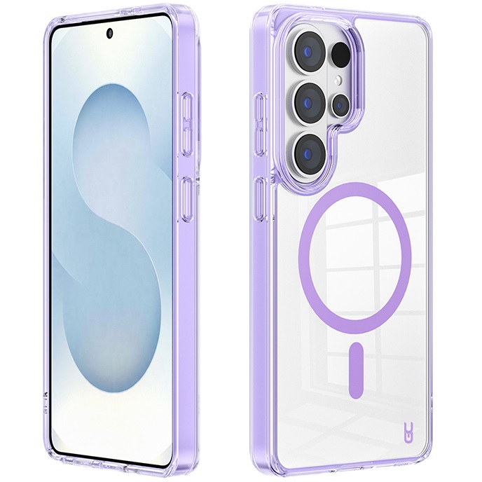כיסוי אחורי קשיח לסמארטפון Gripcase &lrm;Crystal MagSafe - Samsung S26 Ultra סגול