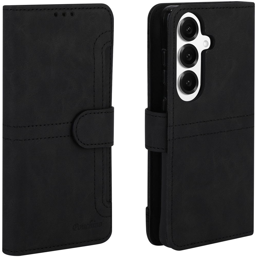 מגן כיסוי ספר לסמארטפון Gripcase &lrm;Pouchino TASCA - Samsung S26 שחור