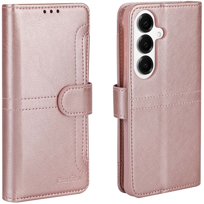 מגן כיסוי ספר לסמארטפון Gripcase &lrm;Pouchino TASCA - Samsung S26 רוז