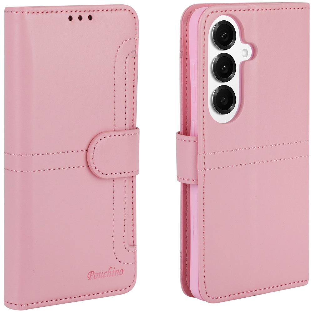 מגן כיסוי ספר לסמארטפון Gripcase &lrm;Pouchino TASCA - Samsung S26 Plus ורוד