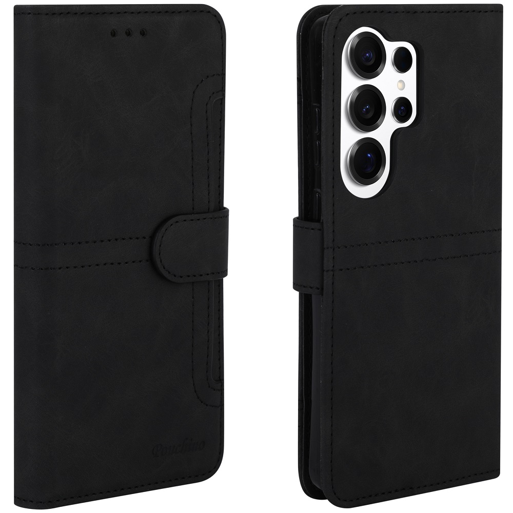 מגן כיסוי ספר לסמארטפון Gripcase &lrm;Pouchino TASCA - Samsung S26 Ultra שחור