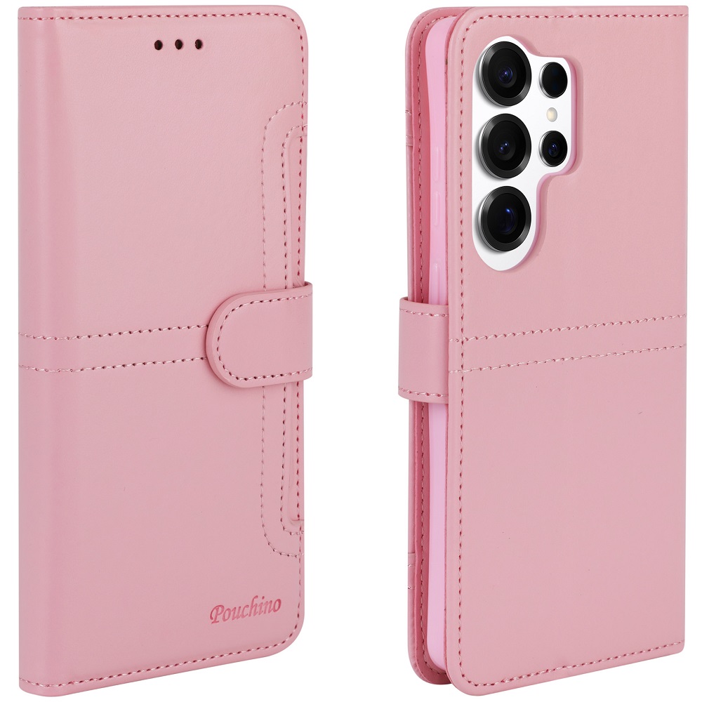 מגן כיסוי ספר לסמארטפון Gripcase &lrm;Pouchino TASCA - Samsung S26 Ultra ורוד