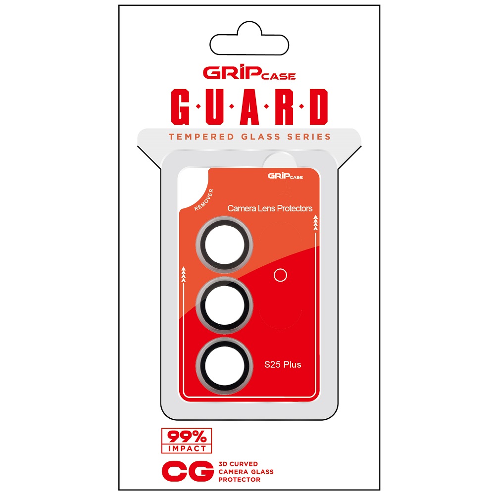 מגני מצלמות לסמארטפון Gripcase &lrm;Camera Glass - Samsung S26 + Plus כסוף