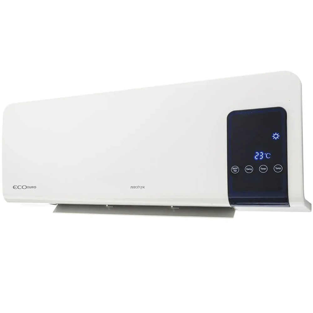 מזגנית חימום לתלייה כולל שלט רחוק eco euro 2000w