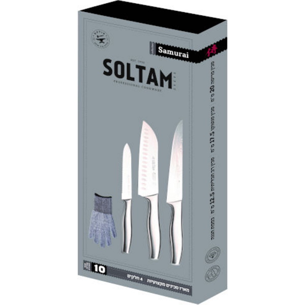 סט סכינים מקצועיות 4 חלקים soltam