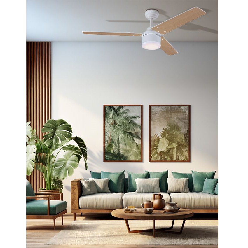 מאוורר תקרה 48 כולל תאורת 28w led ושלט westinghouse