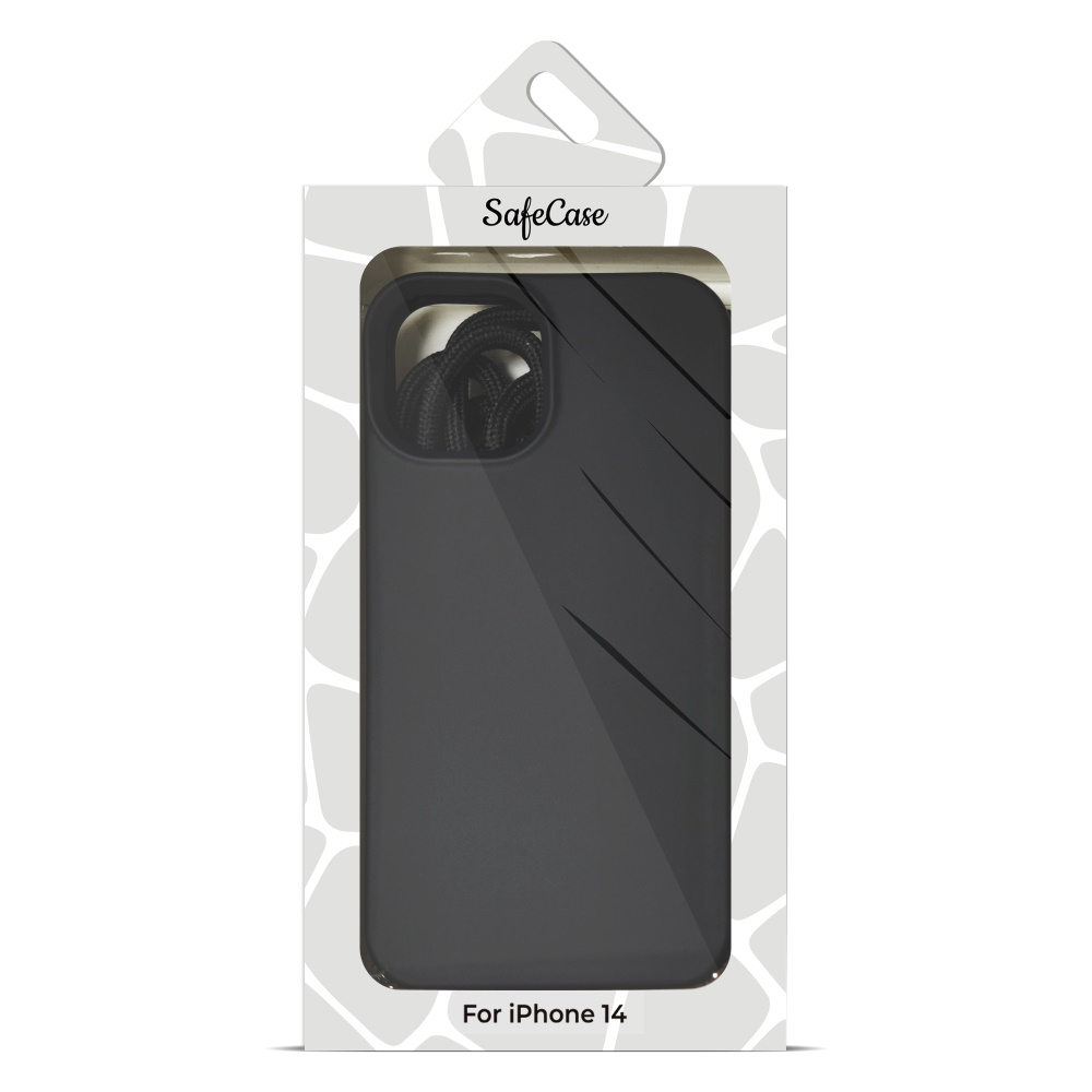 iphone 14 - lanyard case שחור essentials