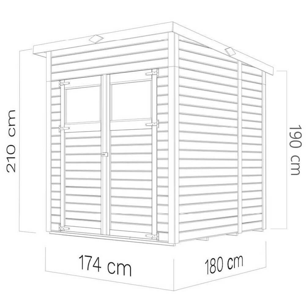 תמונה של מחסן עץ לגינה gardenx