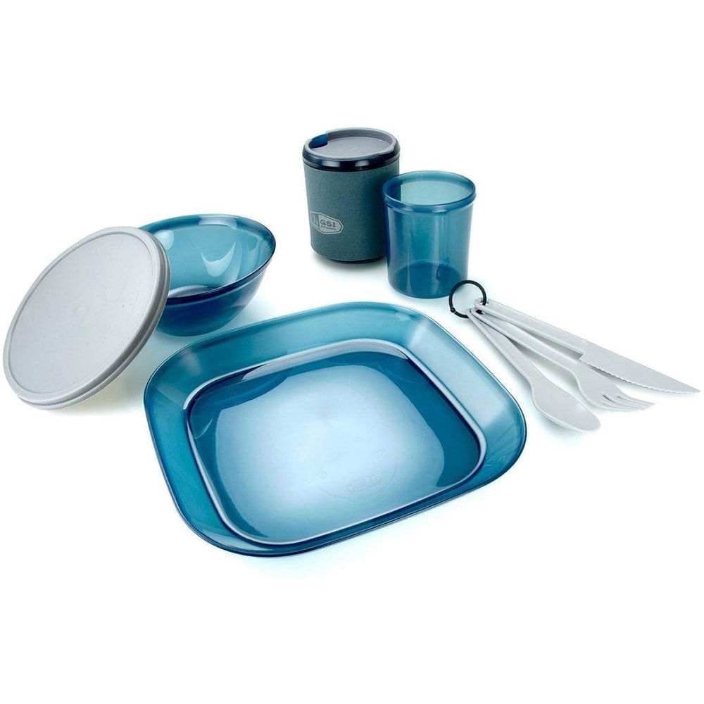 סט כלי אוכל ליחיד לשטח GSI &lrm;INFINITY 1 Person Tableset כחול