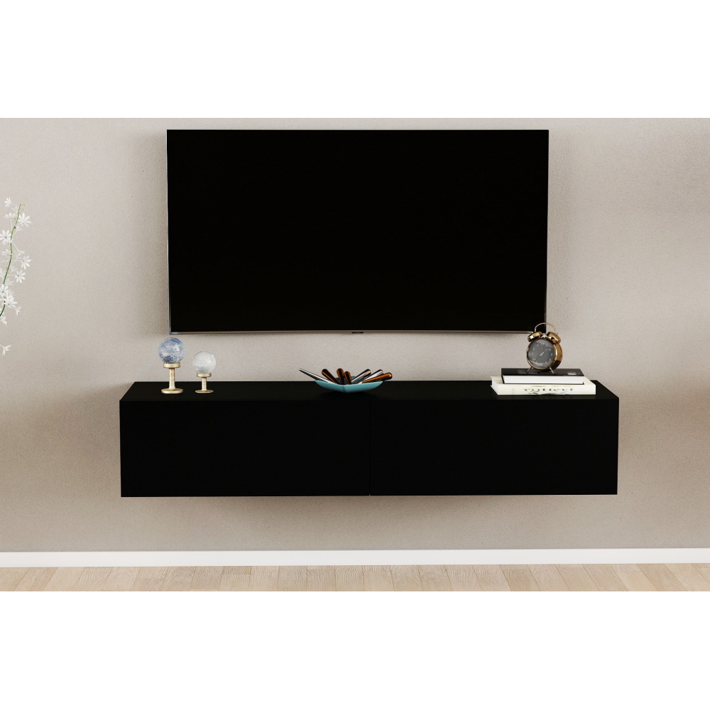 מזנון צף מעוצב Tudo Design &lrm;Amit שחור