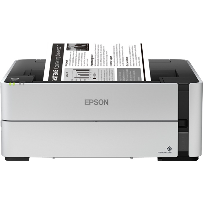 מדפסת בקבוקוני דיו עסקית אלחוטית - שחור לבן Epson &lrm;EcoTank M1170
