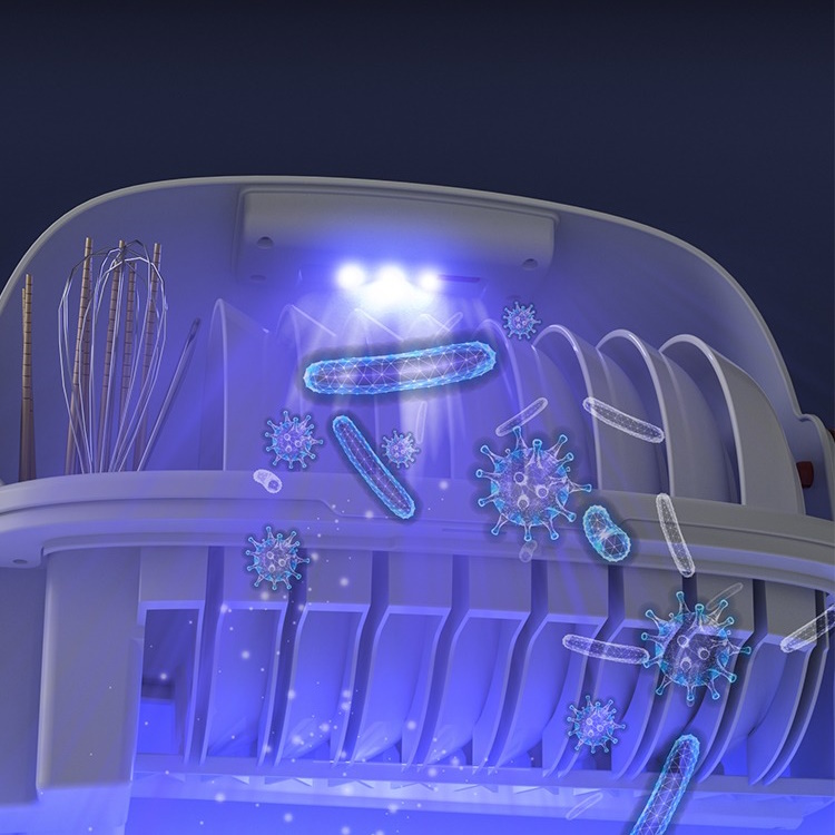 מתקן ייבוש כלים קומפקטי - כולל נורת uv לעיקור dna comfort