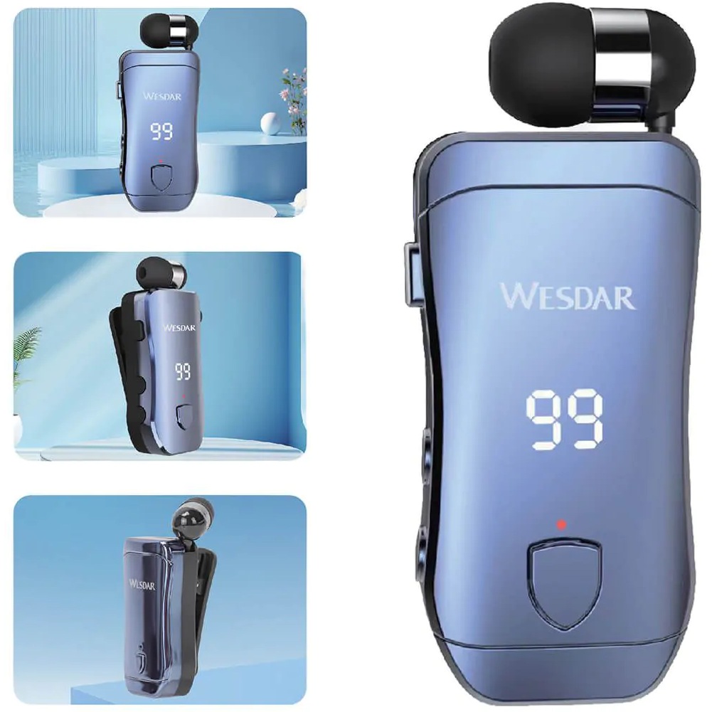 אוזניות דיבורית כולל חוט נשלף wesdar