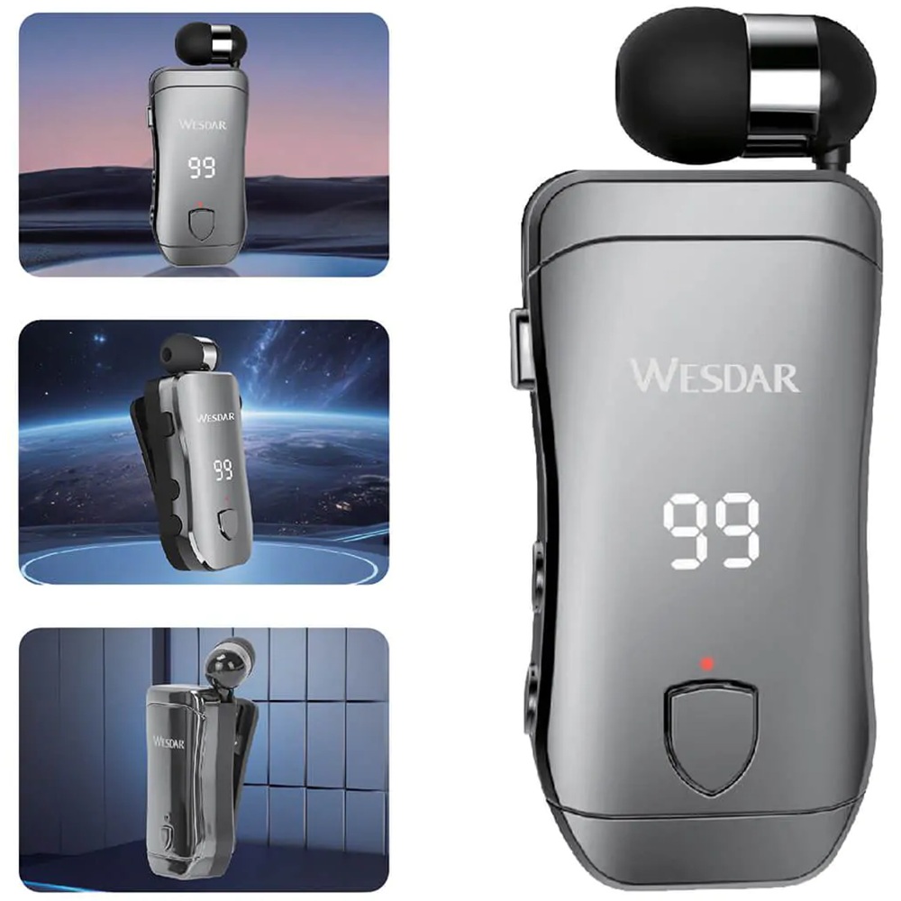 אוזניות דיבורית כולל חוט נשלף wesdar