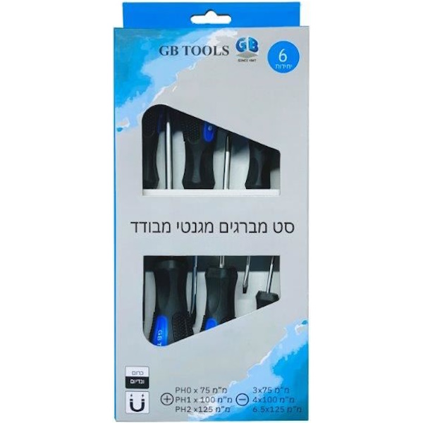 תמונה של סט 6 מברגים שטוח ופיליפס gbnor
