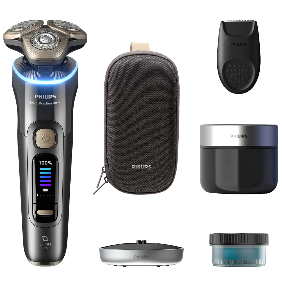 מכונת גילוח נטענת יבש/רטוב Philips &lrm;i9000 Prestige Ultra XP9402/31