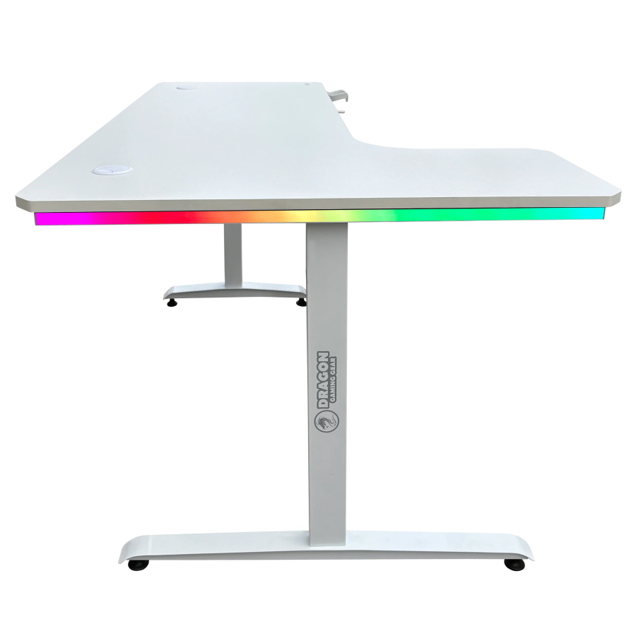 שולחן גיימינג פינתי שמאל כולל תאורה dragon smart tech rgb