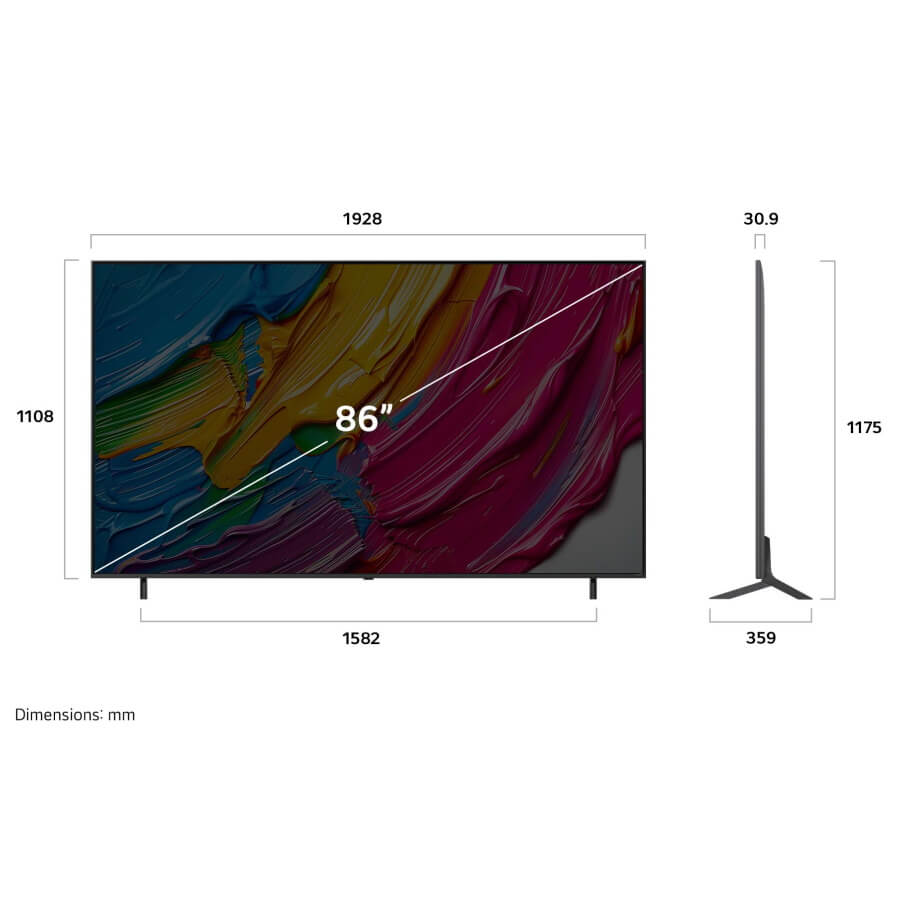 טלוויזיה חכמה 86 lg 4k qned miniled 