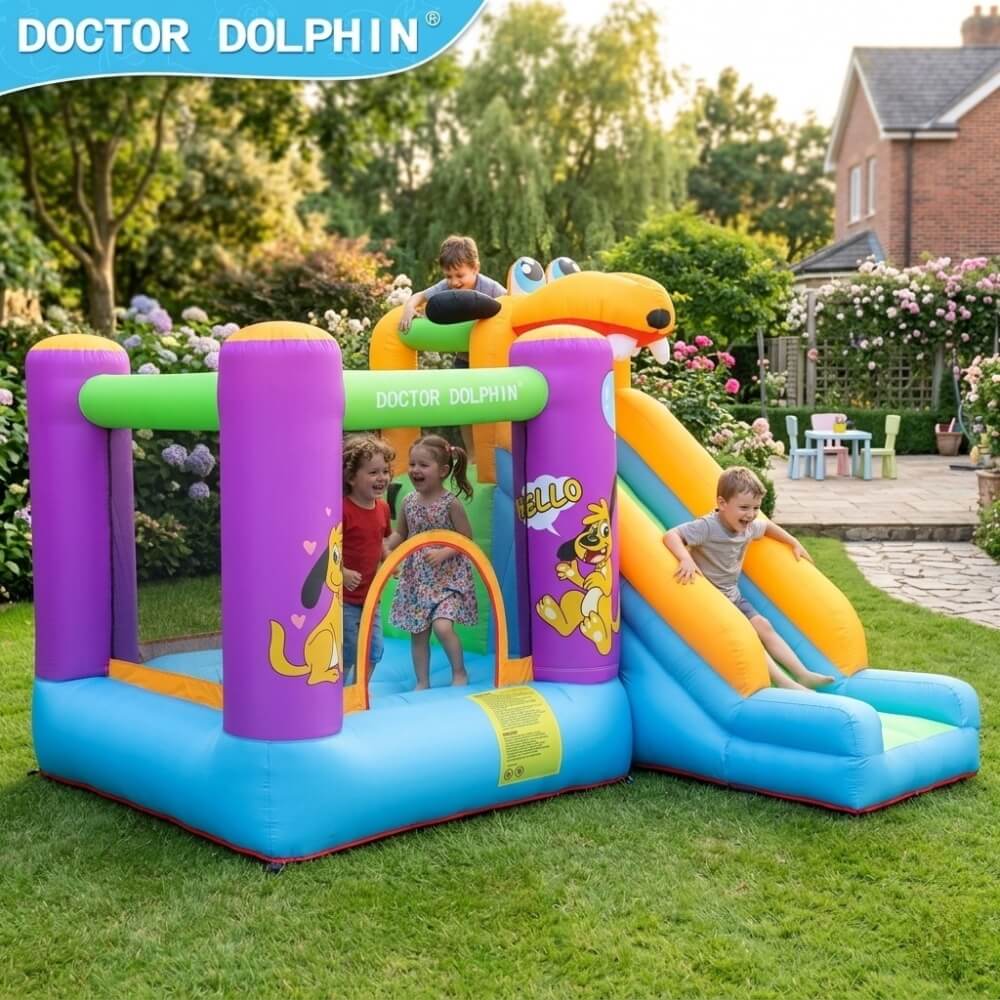 תמונה של מתקן מתנפח כולל מגלשה doctor dolphin