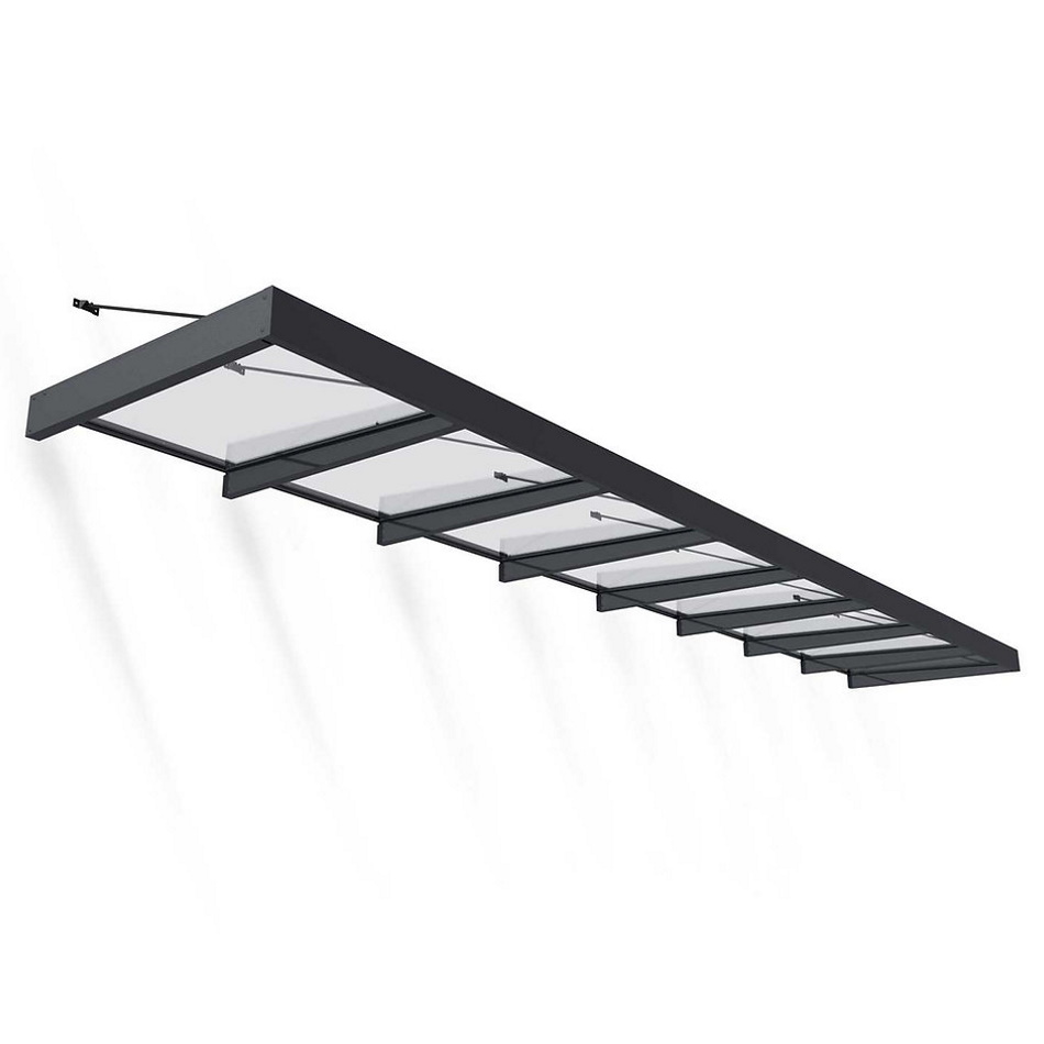גגון גשם לדלת/חלון 1.4x7.5 אפור שקוף Canopia &lrm;707292 Sophia XL