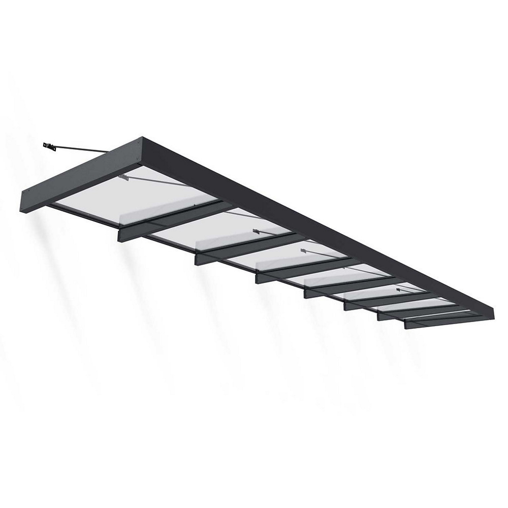 גגון גשם לדלת/חלון 1.4x6.6 אפור שקוף Canopia &lrm;707291 Sophia XL