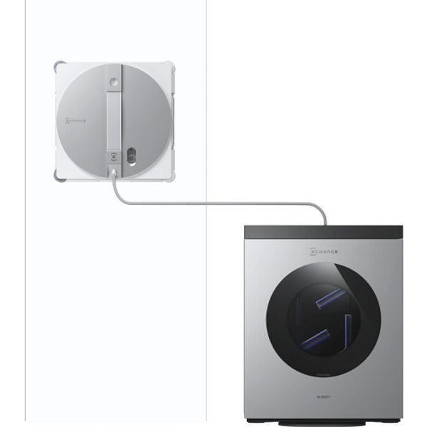 מנקה חלונות רובוטי כולל תחנת עגינה ניידת ecovacs