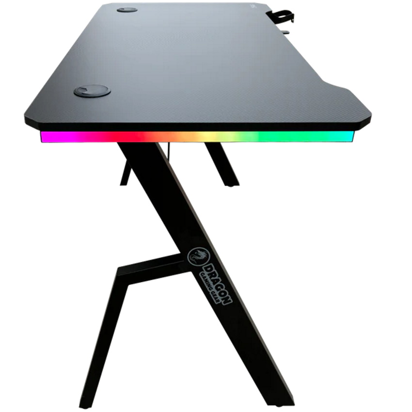 שולחן גיימינג כולל תאורה dragon smart tech rgb