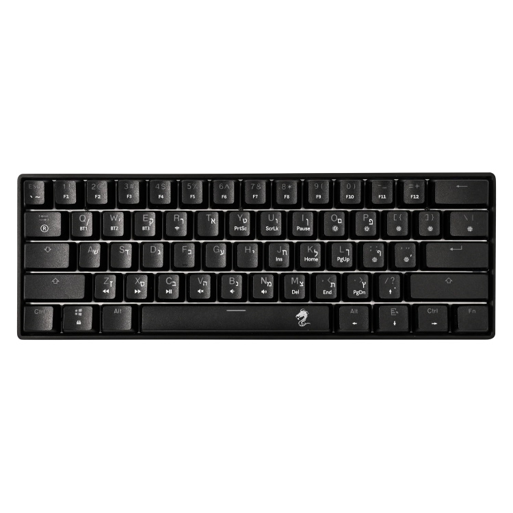 מקלדת מכנית מיני אלחוטית כולל תאורת dragon rgb