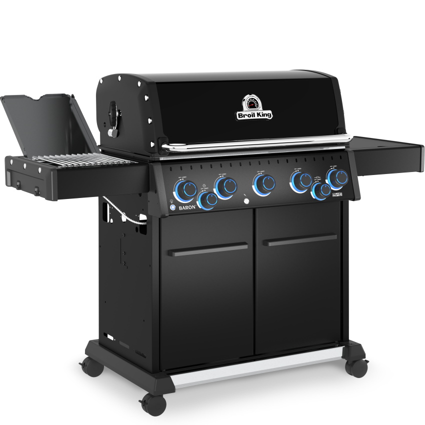 גריל גז 5 מבערים כולל כירת צד ושיפוד מסתובב broil king