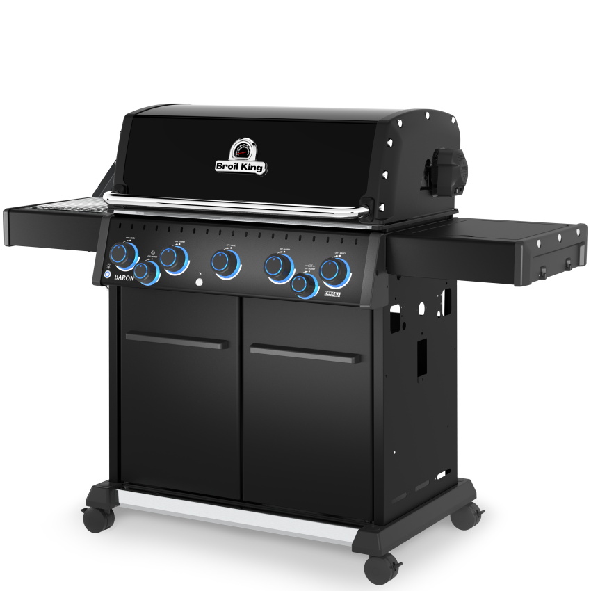 גריל גז 5 מבערים כולל כירת צד ושיפוד מסתובב broil king