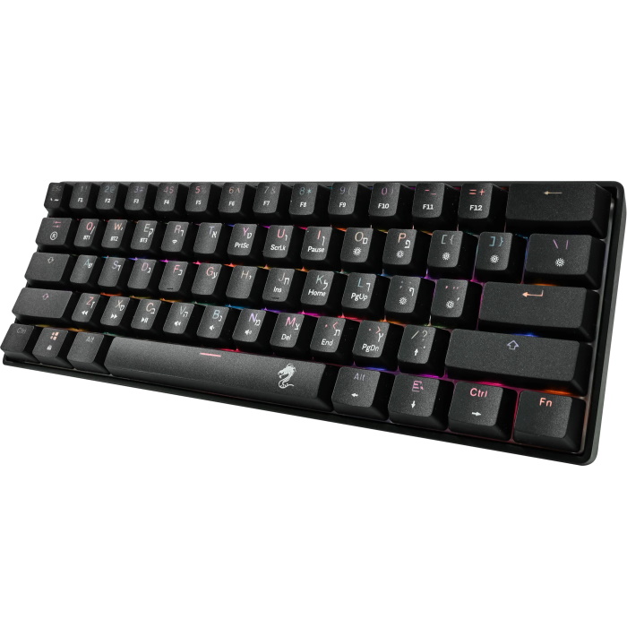 מקלדת מכנית מיני אלחוטית כולל תאורת dragon rgb