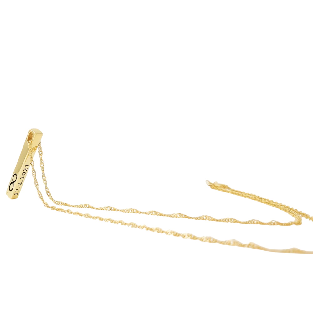 שרשרת תלת מימד BL jewelry &lrm;תלת מימד - ציפוי זהב