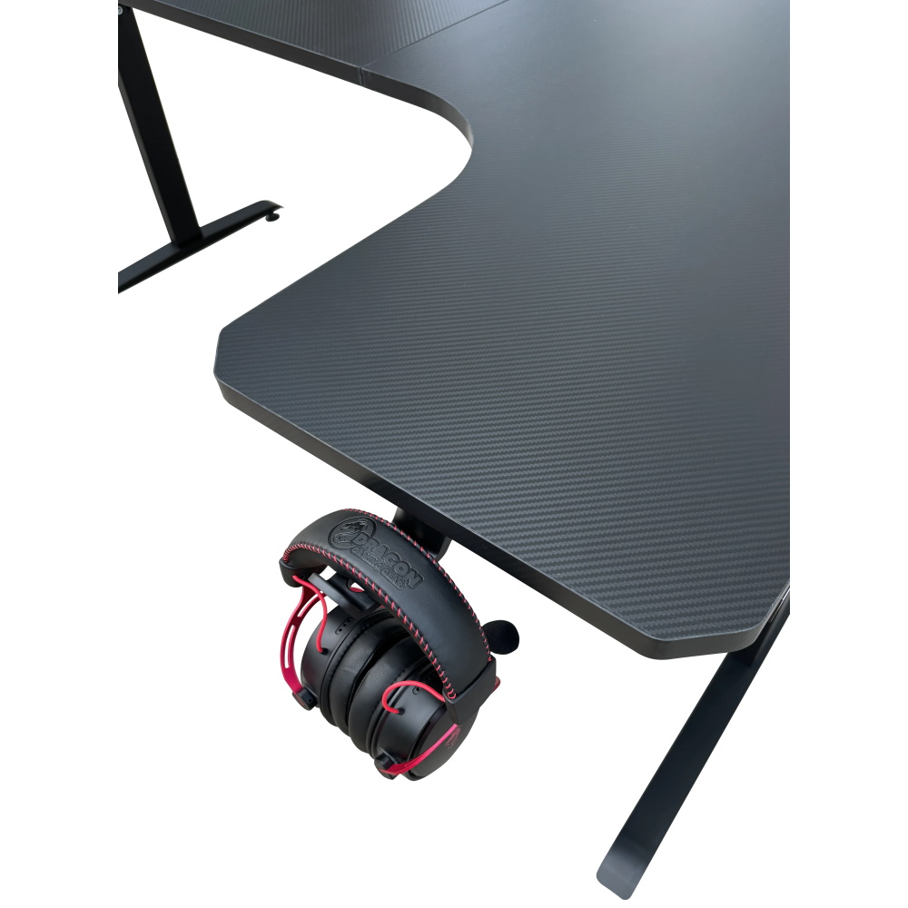 שולחן גיימינג פינתי ימין כולל תאורה dragon smart tech rgb