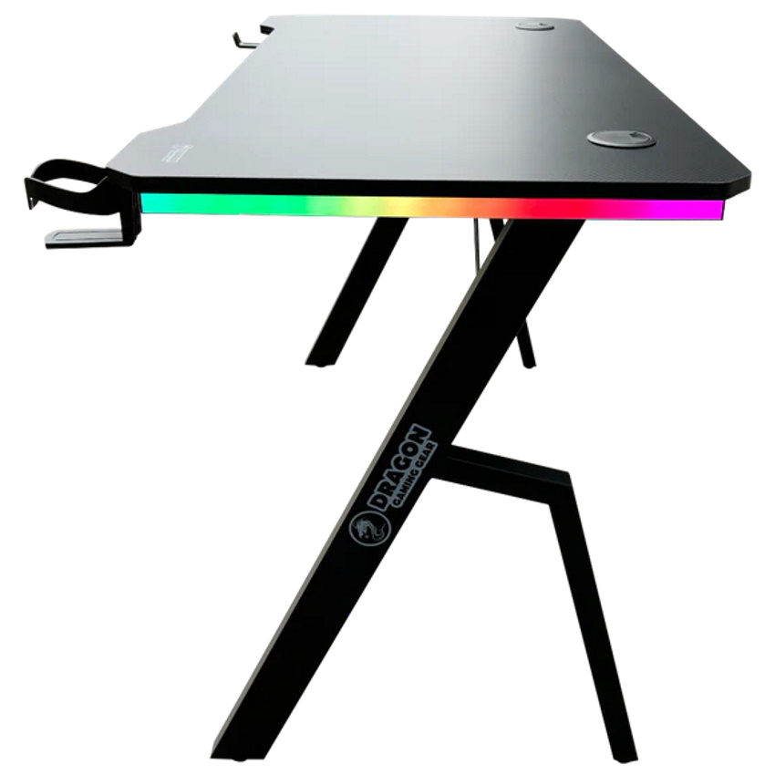 שולחן גיימינג כולל תאורה dragon smart tech rgb
