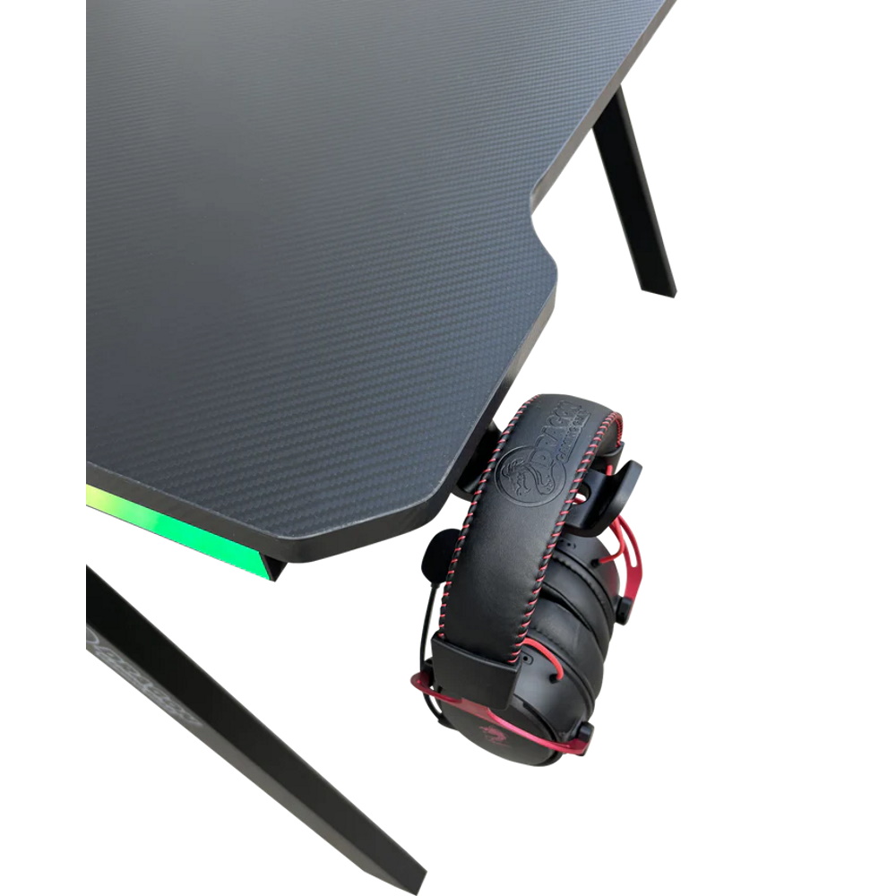 שולחן גיימינג כולל תאורה dragon smart tech rgb