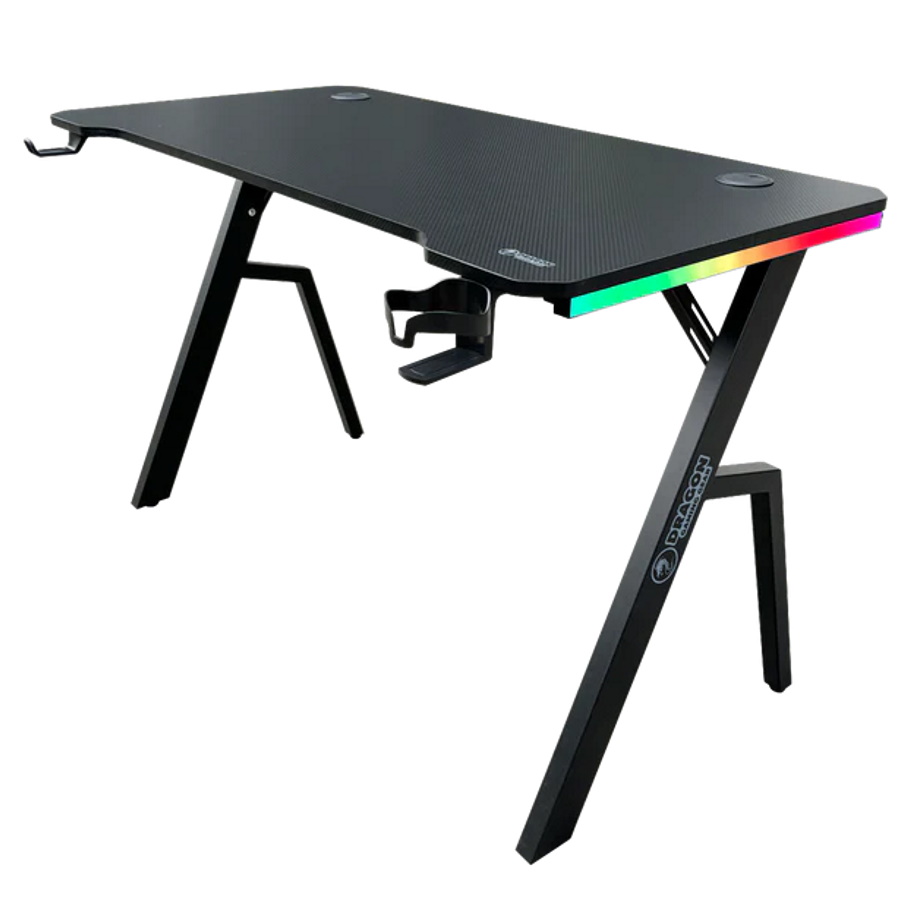 שולחן גיימינג כולל תאורה dragon smart tech rgb