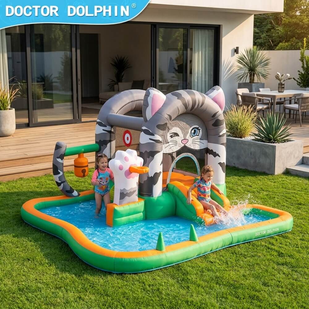 מתקן מתנפח כולל מגלשה doctor dolphin