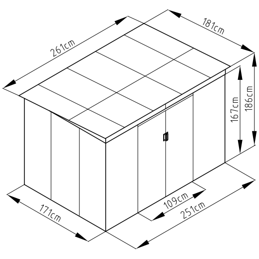 מחסן מתכת לגינה garden top
