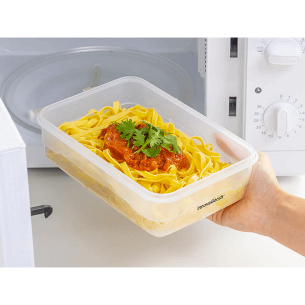 סט 3 קופסאות אחסון שקופות כולל סוגר וואקום innovagoods